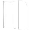  átlátszó edzett üveg kádparaván 120 x 69 x 130 cm