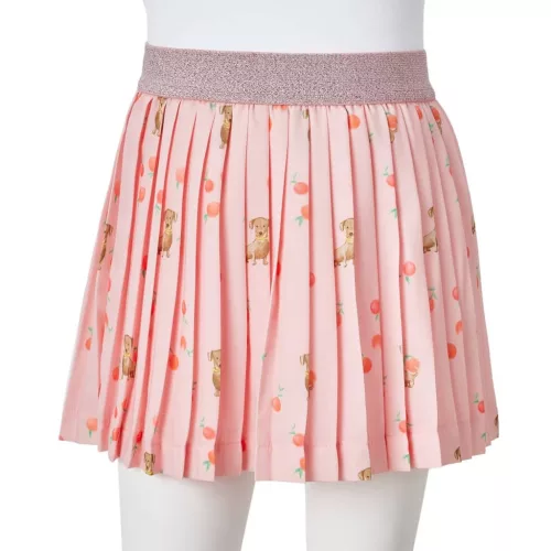 Világos narancssárga redős gyerekszoknya 140