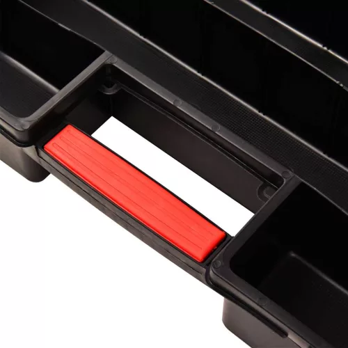  2 db műanyag tárolódoboz állítható elválasztókkal 460x325x80 mm