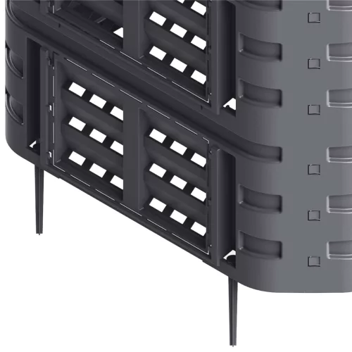  fekete kerti komposztáló 93,3 x 93,3 x 113 cm 740 l