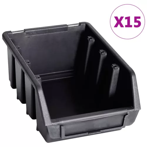  29 darabos piros és fekete tárolódoboz szett fali panelekkel