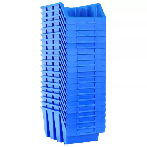  20 db kék műanyag egymásra rakható tárolódoboz