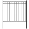  fekete acél kerti kerítés 1,7 x 0,8 m