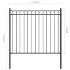  fekete acél kerti kerítés 1,7 x 0,8 m