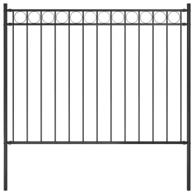  fekete kerti acélkerítés 1,7 x 1,2 m