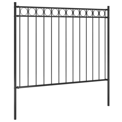  fekete kerti acélkerítés 1,7 x 1,2 m