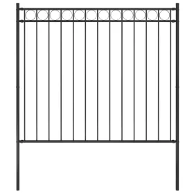  fekete kerti acélkerítés 1,7 x 1,5 m