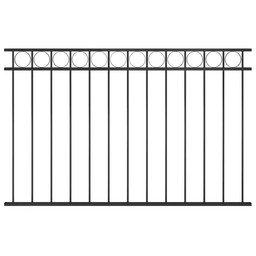  fekete Assen acél kerítéspanel 1,7 x 1 m