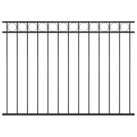  fekete acél kerítéspanel 1,7 x 1,2 m