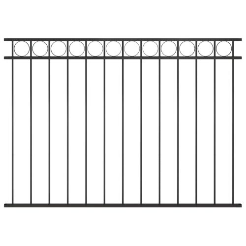  fekete acél kerítéspanel 1,7 x 1,2 m