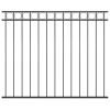  fekete acél kerítéspanel 1,7 x 1,5 m