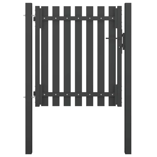  antracitszürke acél kerítéskapu 1 x 1,25 cm