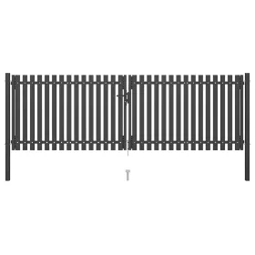  antracit színű acél kerítéskapu 400 x 100 cm