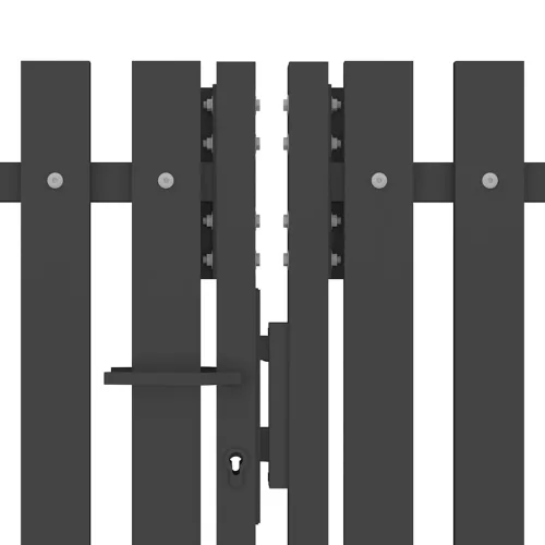  antracit színű acél kerítéskapu 400 x 100 cm