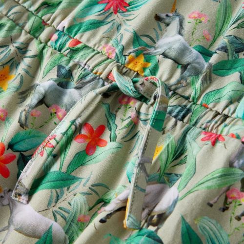 Gyerek ruha repülő ujjú, világos khaki 104