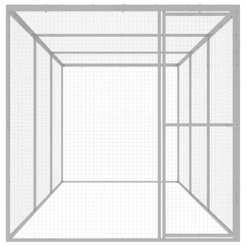  horganyzott acél macskaketrec 4,5 x 1,5 x 1,5 m