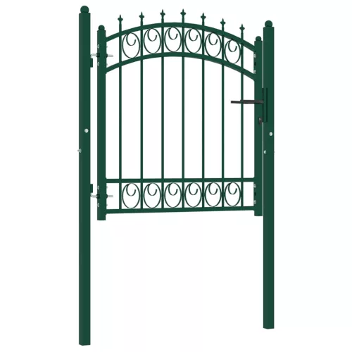  zöld acél kerítéskapu cövekekkel 100 x 100 cm 