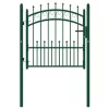  zöld acél kerítéskapu cövekekkel 100 x 100 cm 