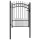  fekete acél kerítéskapu cövekekkel 100 x 125 cm 