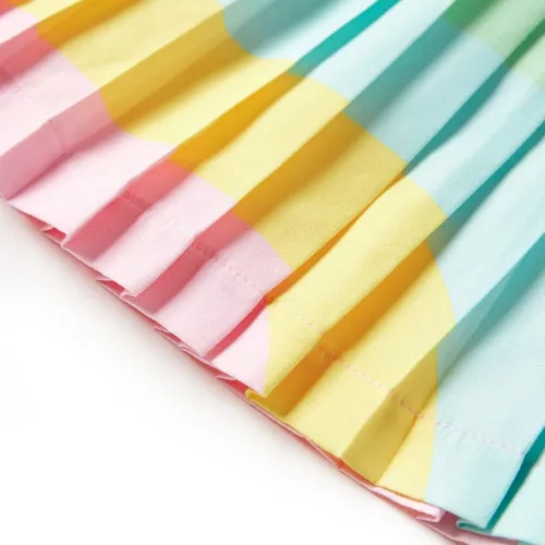 Világos rózsaszín redős gyerekszoknya 116