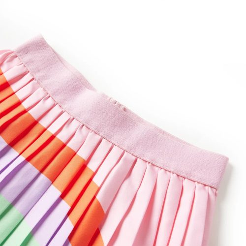 Világos rózsaszín redős gyerekszoknya 140