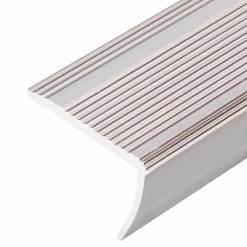  5 db pezsgőszínű L-alakú alumínium lépcsőélvédő 90 cm