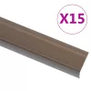  15 db barna L-alakú alumínium lépcsőélvédő 100 cm