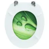  zöld vízcseppmintás MDF WC-ülőke fedéllel
