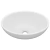  ovális matt fehér kerámia luxus mosdókagyló 40 x 33 cm
