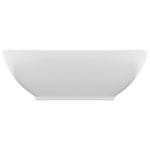  ovális matt fehér kerámia luxus mosdókagyló 40 x 33 cm