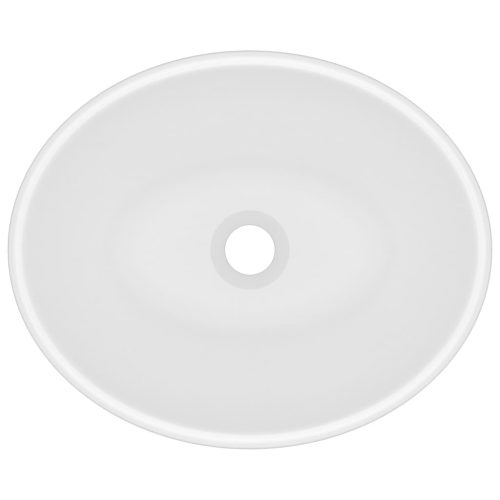  ovális matt fehér kerámia luxus mosdókagyló 40 x 33 cm