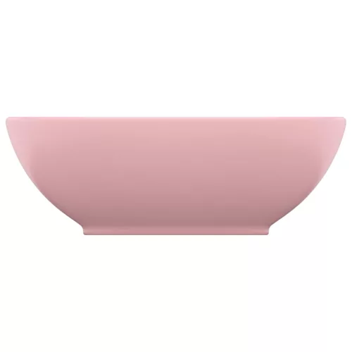  ovális matt rózsaszín kerámia luxus mosdókagyló 40 x 33 cm