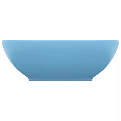  ovális matt világoskék kerámia luxus mosdókagyló 40 x 33 cm