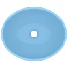  ovális matt világoskék kerámia luxus mosdókagyló 40 x 33 cm