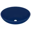  ovális matt sötétkék kerámia luxus mosdókagyló 40 x 33 cm