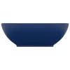  ovális matt sötétkék kerámia luxus mosdókagyló 40 x 33 cm