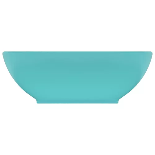  ovális matt világoszöld kerámia luxus mosdókagyló 40 x 33 cm