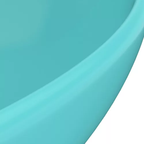  ovális matt világoszöld kerámia luxus mosdókagyló 40 x 33 cm