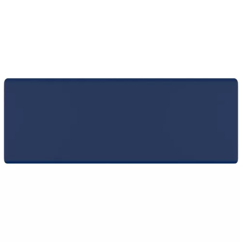  négyszög alakú matt sötétkék kerámia mosdókagyló túlfolyóval 41 x 41 cm