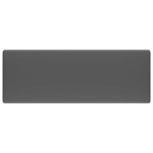  négyszög alakú matt sötétszürke kerámia mosdókagyló túlfolyóval 41 x 41 cm