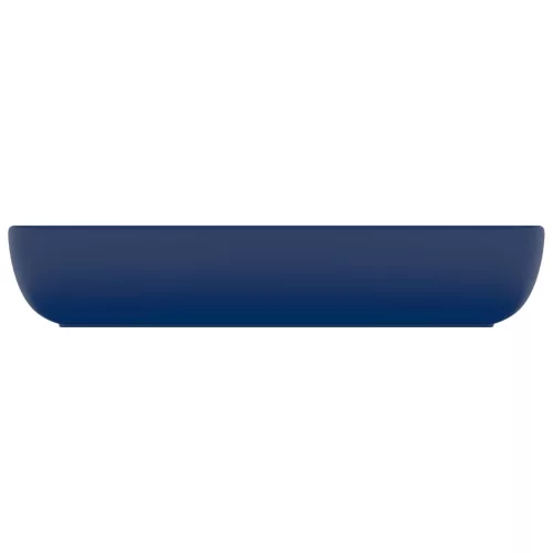  négyszögletes matt sötétkék kerámia luxus mosdókagyló 71x38 cm