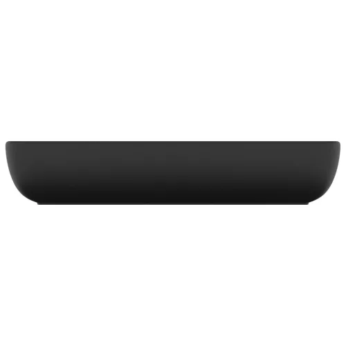  négyszögletes matt fekete kerámia luxus mosdókagyló 71 x 38 cm