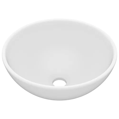  kerek matt fehér kerámia luxus mosdókagyló 32,5 x 14 cm