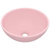  kerek matt rózsaszín kerámia luxus mosdókagyló 32,5 x 14 cm