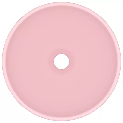  kerek matt rózsaszín kerámia luxus mosdókagyló 32,5 x 14 cm