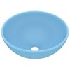  kerek matt világoskék kerámia luxus mosdókagyló 32,5 x 14 cm