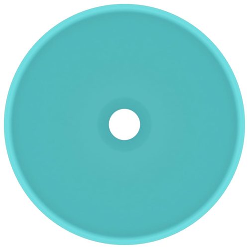  kerek matt világoszöld kerámia luxus mosdókagyló 32,5 x 14 cm