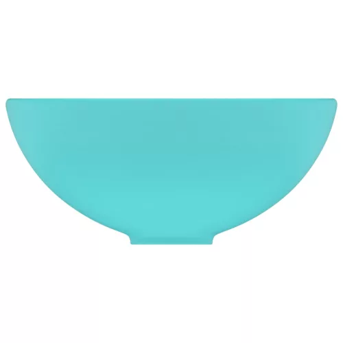  kerek matt világoszöld kerámia luxus mosdókagyló 32,5 x 14 cm