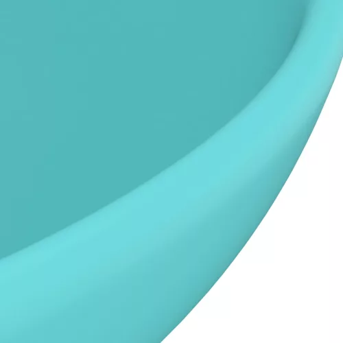  kerek matt világoszöld kerámia luxus mosdókagyló 32,5 x 14 cm