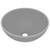  kerek matt világosszürke kerámia luxus mosdókagyló 32,5 x 14 cm